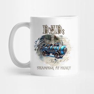 Dad: Steampunk At Heart Vintage Locomotive Mug